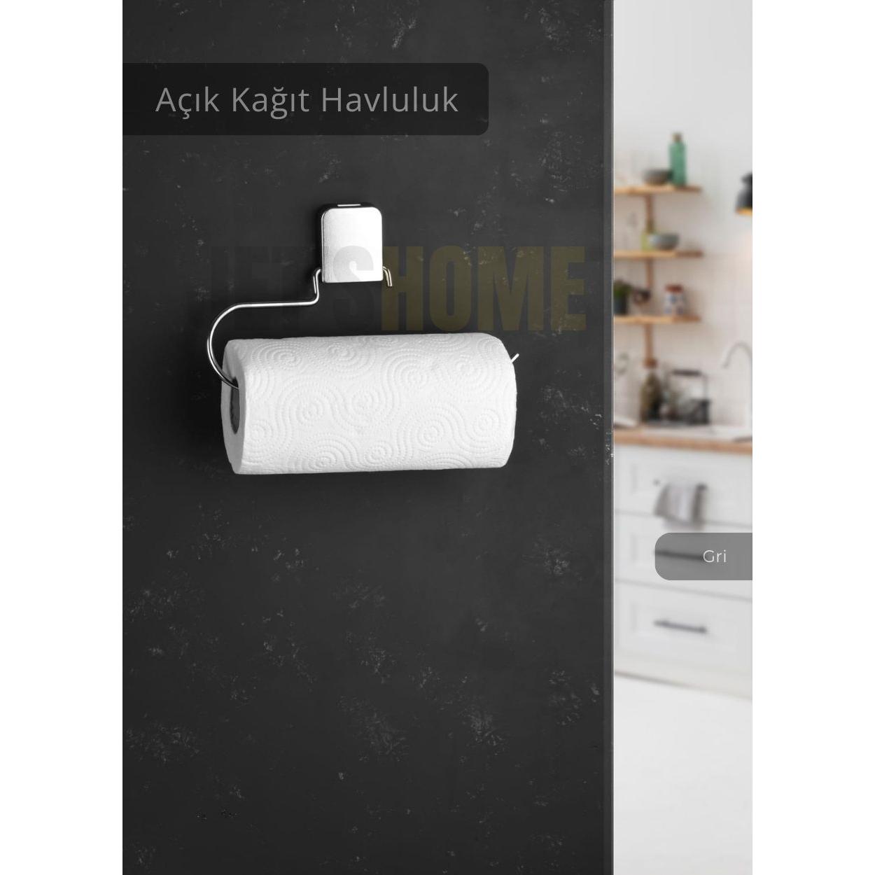 

Paper Towel Holder Stainless Napkin Holder Steel Bathroom Towel Organizer Gray