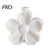 Artistic Decorative Ornament 3D Printed Minimalist Flower Vase, Matte Frosted Vase for Fresh Modern Home Table Decor or Dried Stems,