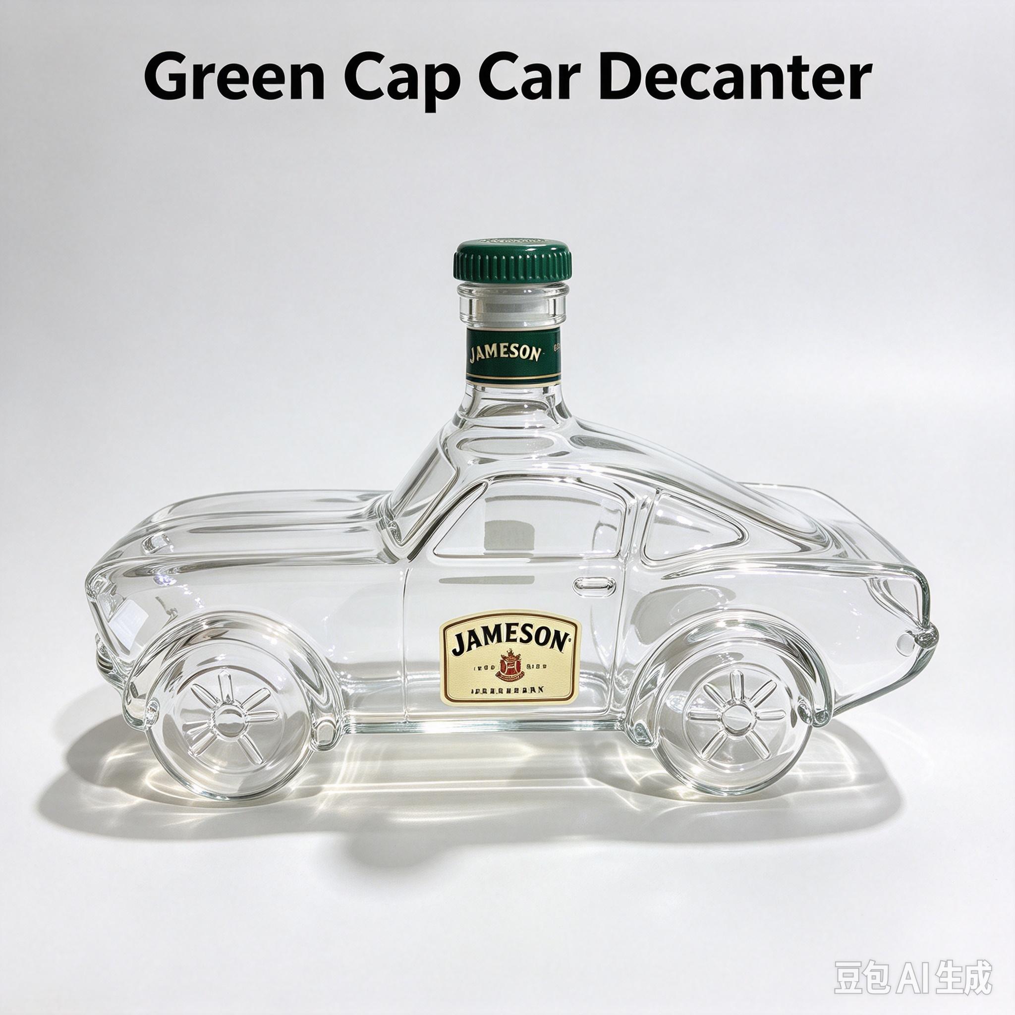 Rendőrautó Mustang Whiskey Palack Magas Boroszilikát Üveg Dekanter 350ml Modern Minimalista Design Green cover gray