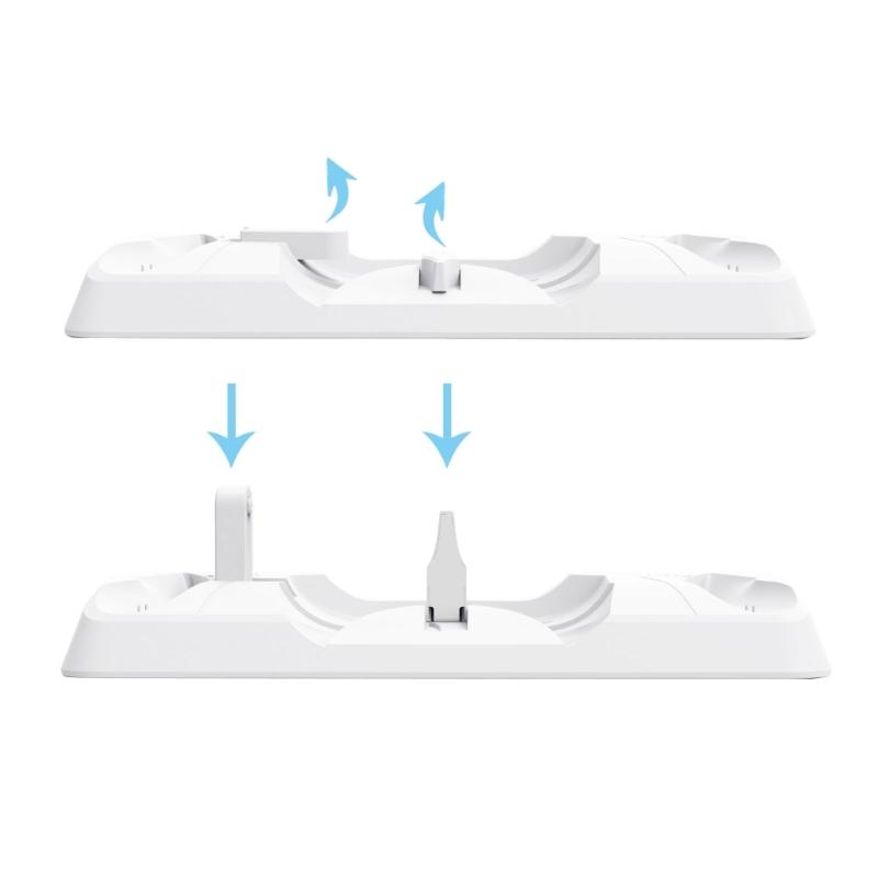 VR Charging Dock Station for MQ 3S Headset and Controllers with LED Indicators and Colorful Lighting Effects