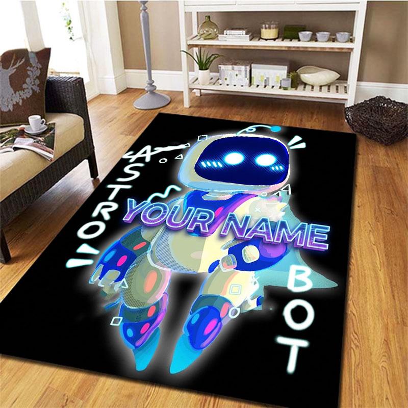 ASTRO BOT Custom Name Carpet Rug for Living Room Bedroom Home Sofa Decoration,Kids Play Non-slip Floor Mat