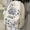 Schoolbag1011 New Junior High School and College School Bag Simple Graffiti Cute Backpack Unisex Large Capacity Backpack Trend