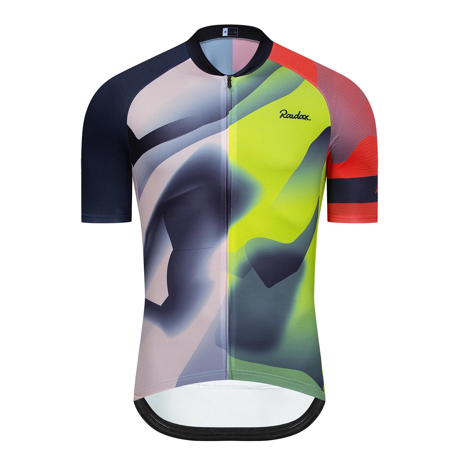 

2026 Raudax Men Short Sleeve Cycling Jersey Sets Summer Short Sleeve Cycling Outdoor MTB Road Bike Wear Cycling Clothing 5XL