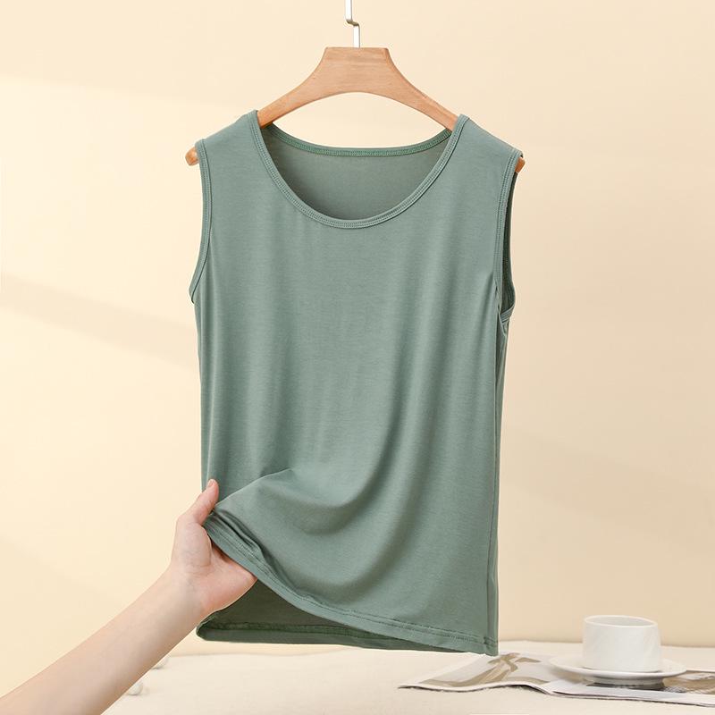 Plus Size Modal Spaghetti Strap Tank Top for Women – Summer Loose Fit, Sleeveless, Slimming Base Layer