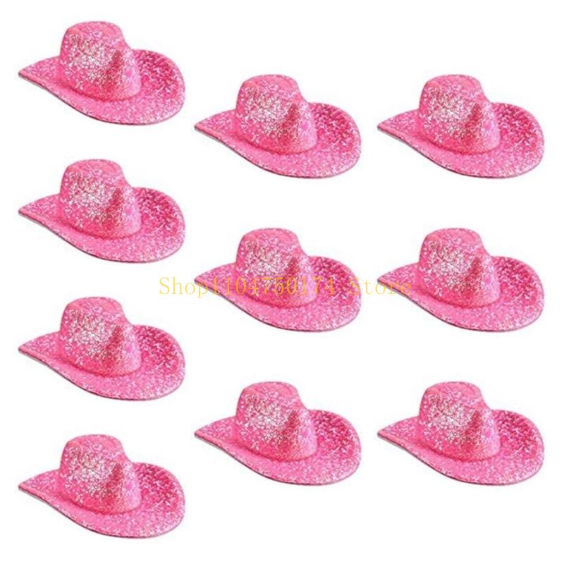 Western Styles Glitterys Mini Bottle Toppers Hat For Party Decorations Creative Crafts And Holiday Celebration top sale