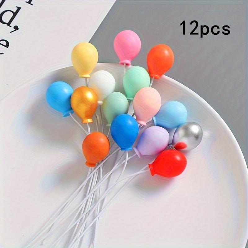 6/12pcs Miniature Resin Balloon Charms, Mixed Color, Toy House Accessories, Perfect for Mini Toy Houses, Micro Model Prop