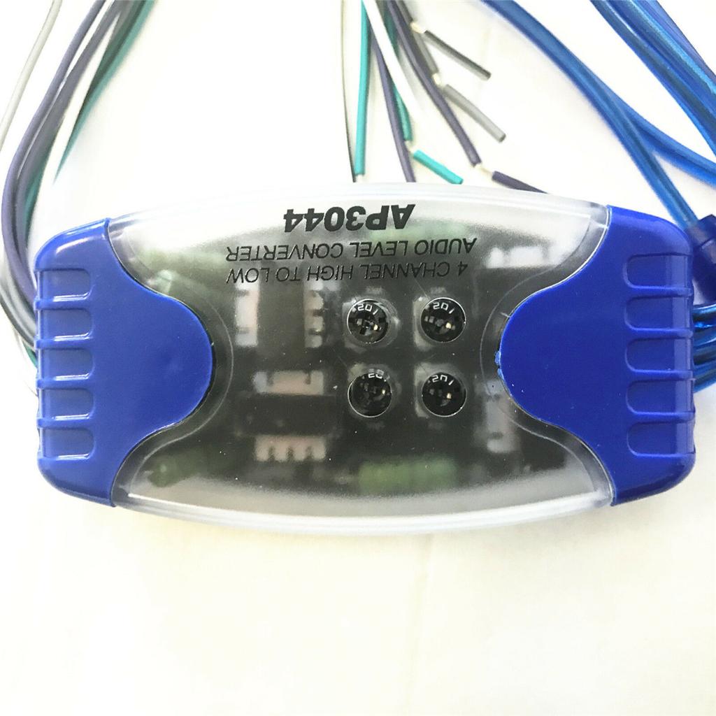 Car SUV Stereo Radio Speaker Wire 4-Way RCA Hi/Lo Line Level Converter Adaptor