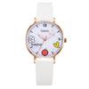 Kids Watches Pink Cute Children's Wristwatch Cartoon Pattern Quartz Watch Set for Girls Fashion Students' Clock