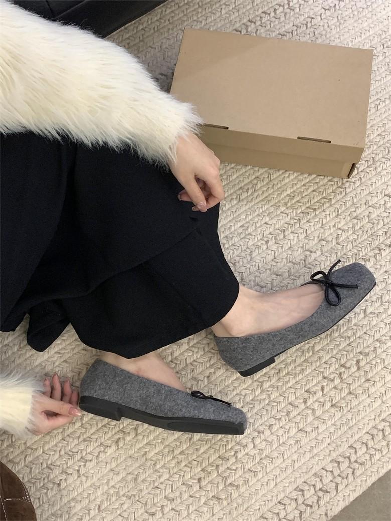 

Туфли-лодочки на плоской подошве, женские весенние новые туфли с квадратным носком и мелким вырезом, туфли-лодочки, обувь на все сезоны 41 серый