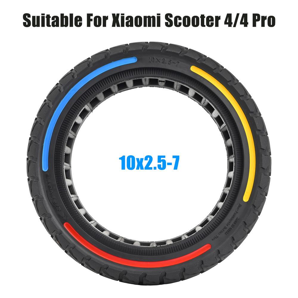 10x2.5-7 Honeycomb Tire Tubeless Solid Tire Compatible for Xiaomi Scooter 4/4 Pro Electric Scooter