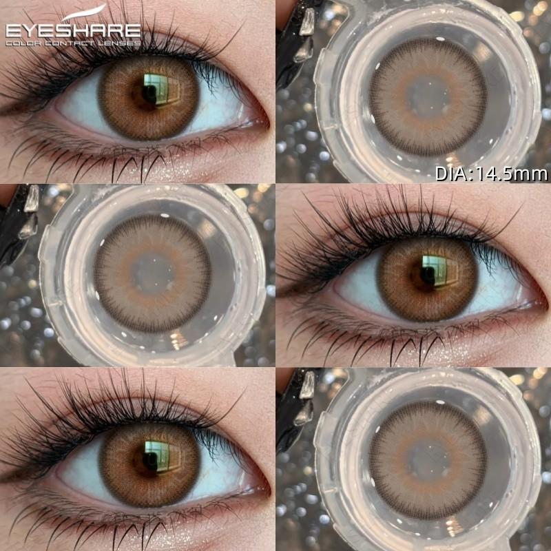 Eyeshare 1 Pair New Colored Contact Lenses for Eyes Natural Softlens Korean Lens Annual Girl Eye Makeup Contacts