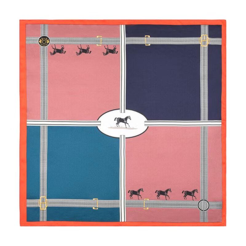 Men s Vintage Silk Scarf Set with Buckle One Size