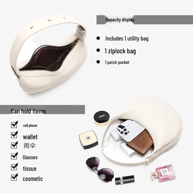 FOXER Women's Light Luxury Crescent Shoulder Bag