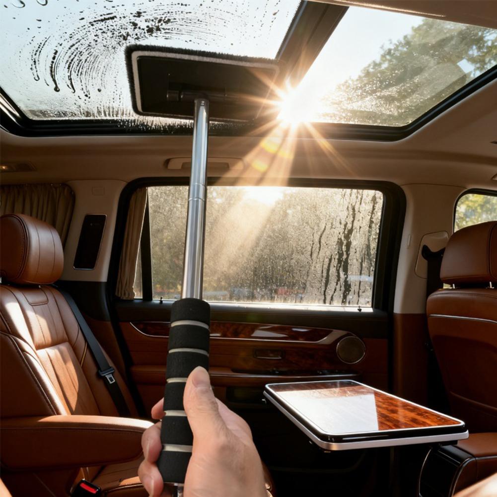 Extendable Car Window Cleaner Brush Windshield Demister Squeegee Microfiber Glass Wash Tool Universal Automotive Cleaning Kit