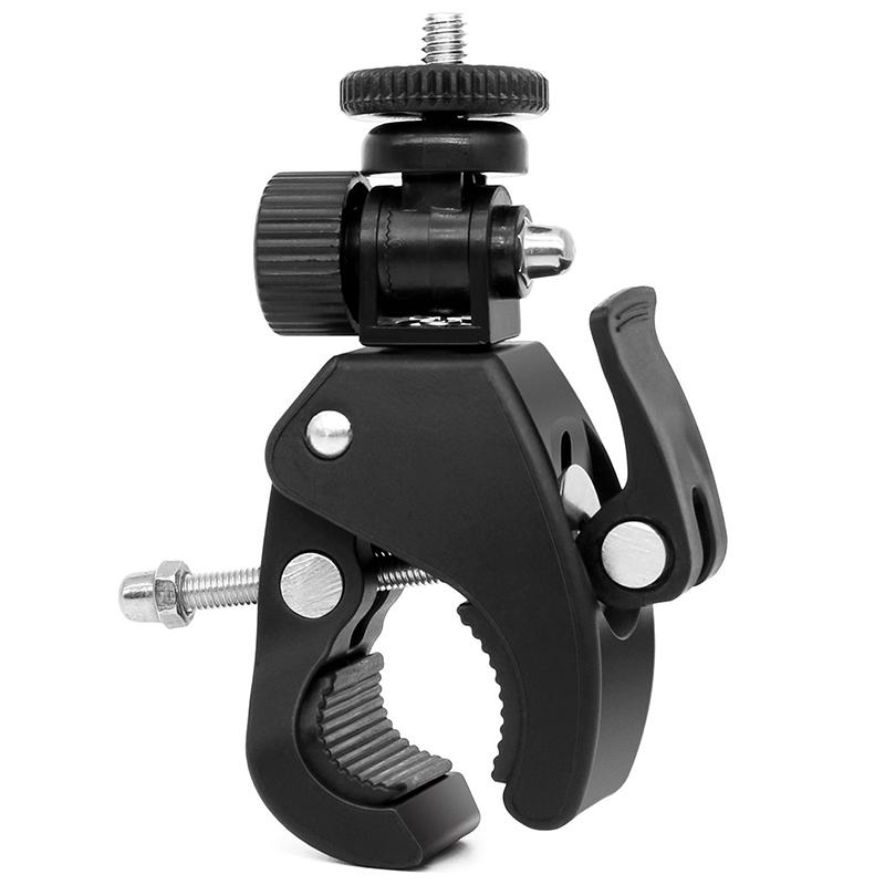 Universal 360 Degree Rotating 1/4 Camera DV Bike Bicycle Handlebar Clamp Bracket Tripod Mount Screw Clip For Sports Camera Gopro