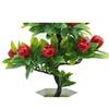 Plante Artificielle Pommier en Pot 31cm Faux Fruit Bonsaï Décoration de Maison