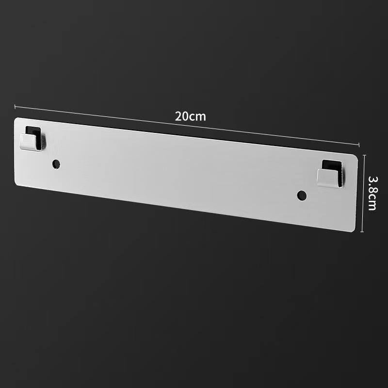 Punch-free Stainless Steel Hook Base Plate Nail Free Self Adhesive U Slot Wall Storage Hanging Hook