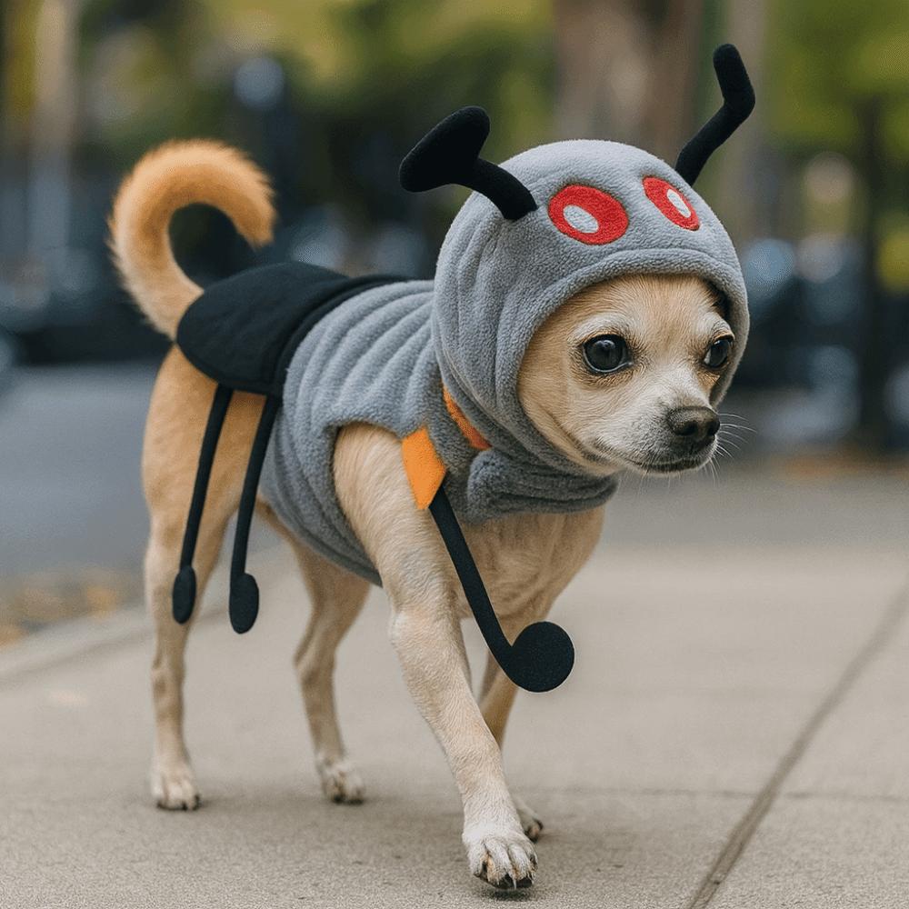 Simulation Dog Transformation Costume Warm Pet Ant Headgear Funny Ant Dog Costumes Theme Parties