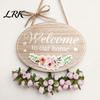 Customizable Home Address Sign Welcome for Front Door, Entrance Door Plate, Pastoral Natural Wood Plate Wooden Hanging Plaque Outdoor Wall Decor