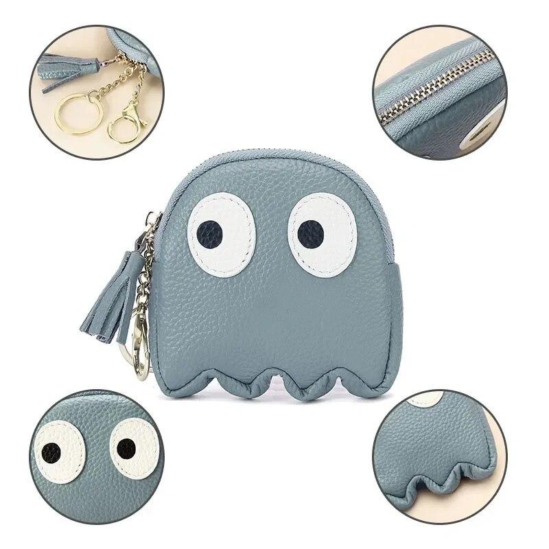 Cartoon Cute Coin Purse Leather Coin Purse Mini Niche Design Korea Ins Soft First Leather Coin Purse Girls Nice Gift