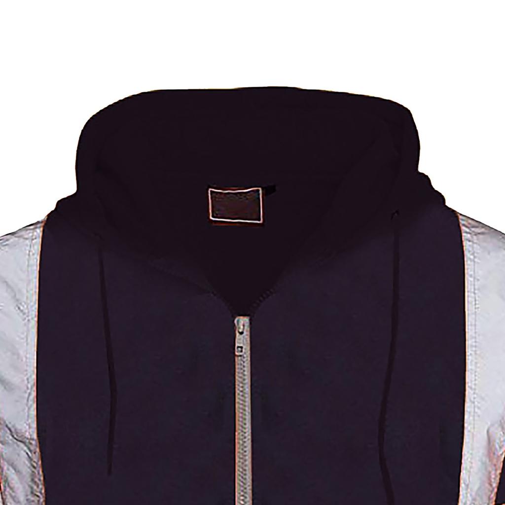 Maglia da uomo ad alta visibilità da lavoro su strada, felpa con cappuccio, manica lunga, camicetta