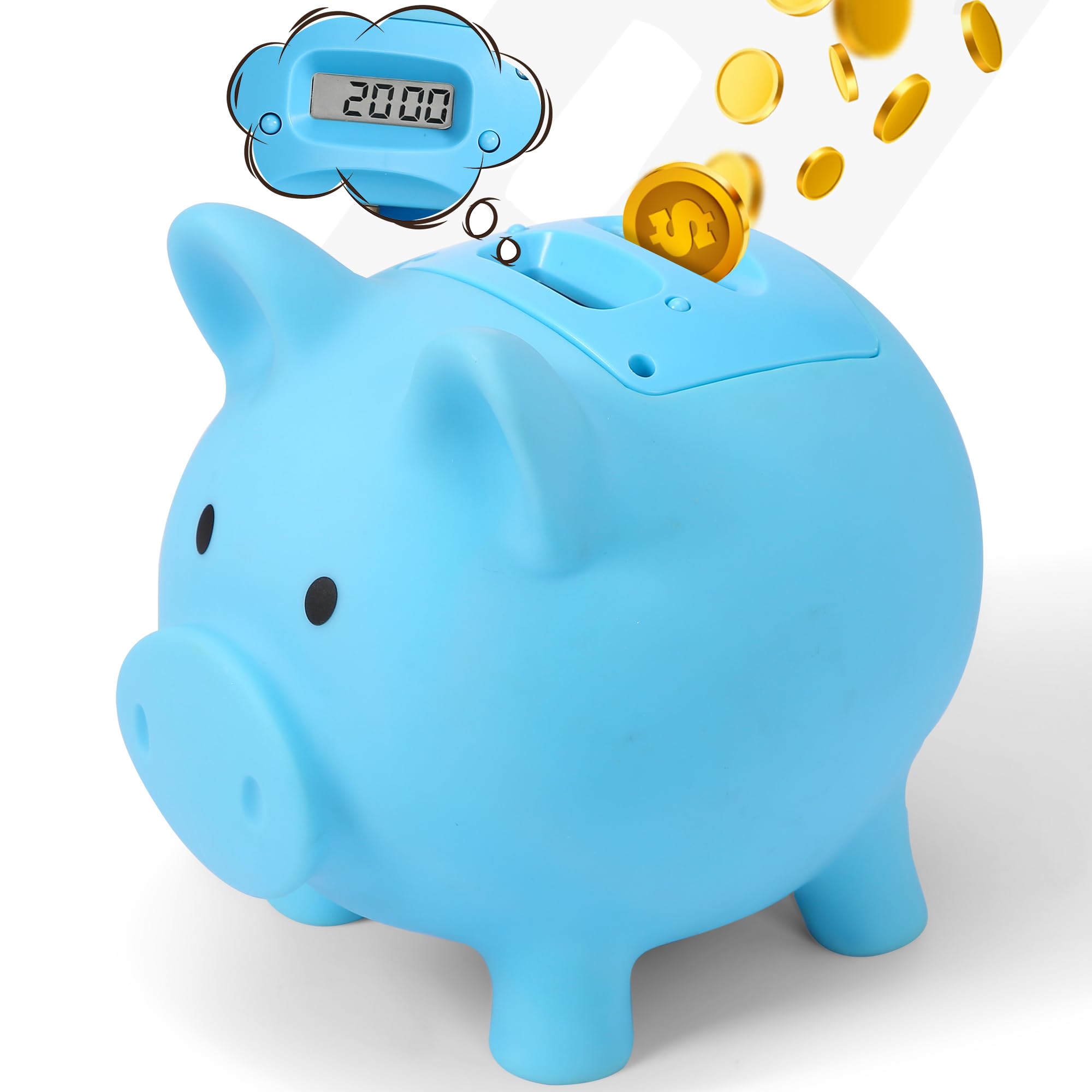 

Копилка 500 иен Сяохубэй монета цифровая копилка для подсчета цифровая копилка автоматический расчет копилка 100 иен монета копилка большая вместимость банк, монета, счетчик, синий