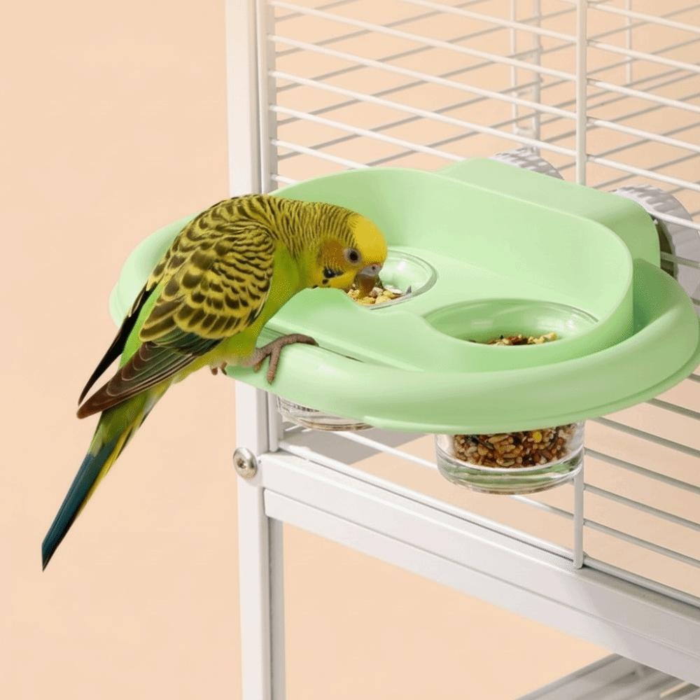 Splash-Proof Bird Water Food Bowl Removable Bird Cage Bowl Practical Parrot Feeder  Cockatiels