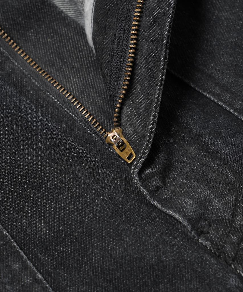FRIZMWORKS Washed Denim Double Knee Shorts _ Washed Black