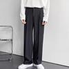 Men's Spring and Autumn Relaxed Straight-Leg Trousers Simple Casual Floor-Length Business Pants
