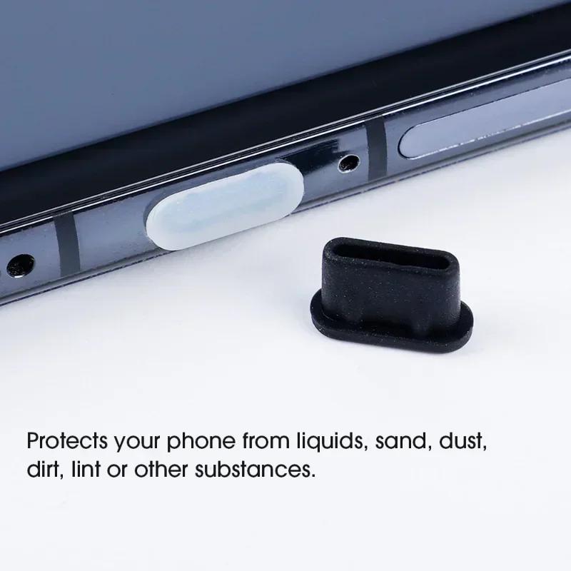 60/40/20/1 Stück USB C Staubschutzstecker Klar/Schwarz Handy Typ C Staubschutzstecker Silikon Ladeanschluss Schutzkappen für iPhone 15