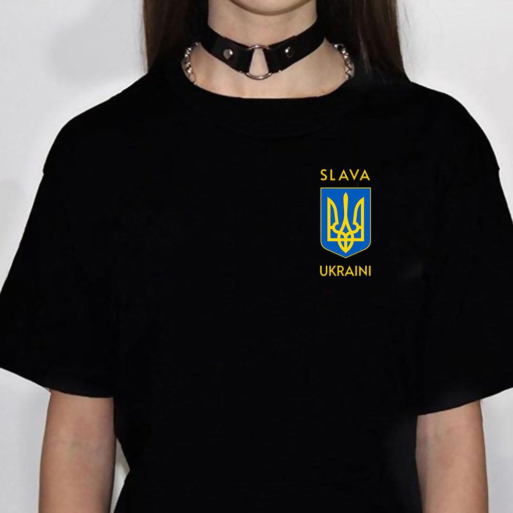 Ucraina Ucrania Ukraine T-shirts femmes haut drôle femme Anime bande dessinée Harajuku vêtements