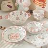 Fumai De Cute Pig 7-Piece Ceramic Rice Bowl Set