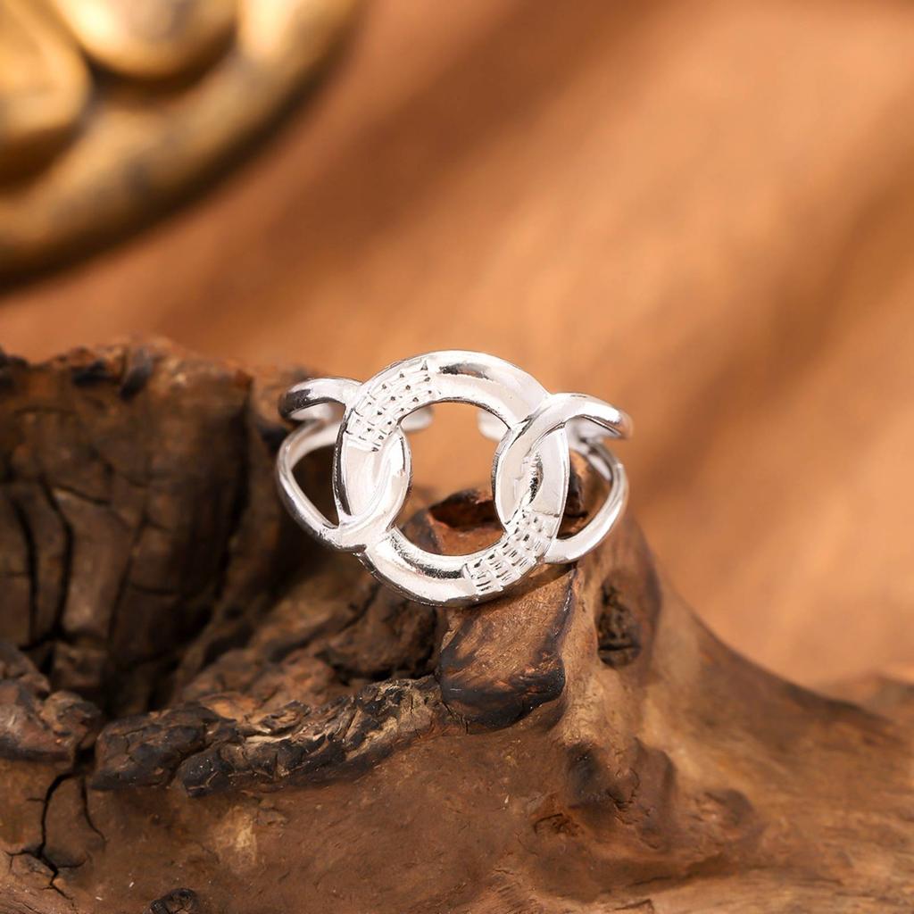 Stainless Steel Rings Luxury Temperament Adjustable Open Ring Women Jewelry Banquet Gift