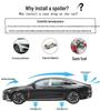 Universal Carbon Fiber Rear Spoiler for Hongqi H6 - No-Drill Wind Deflector