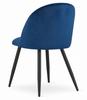 BELLO chair - navy blue velvet / black legs x 1