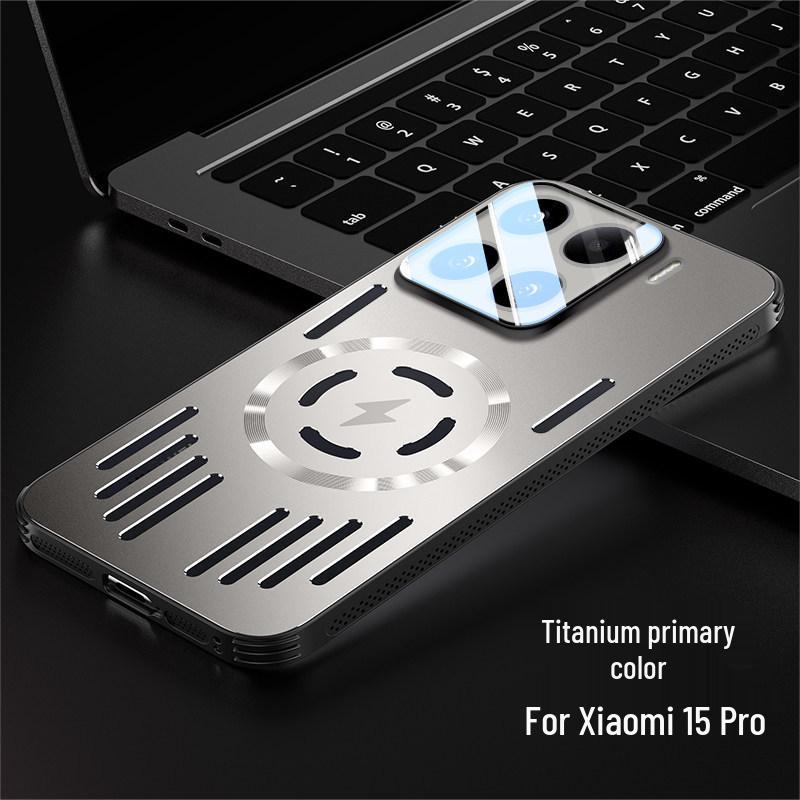 

Xiaomi 15 Pro Ultra-Thin Magnetic Aluminum Phone Case with Heat Dissipation and Stand Xiaomi 15S Pro