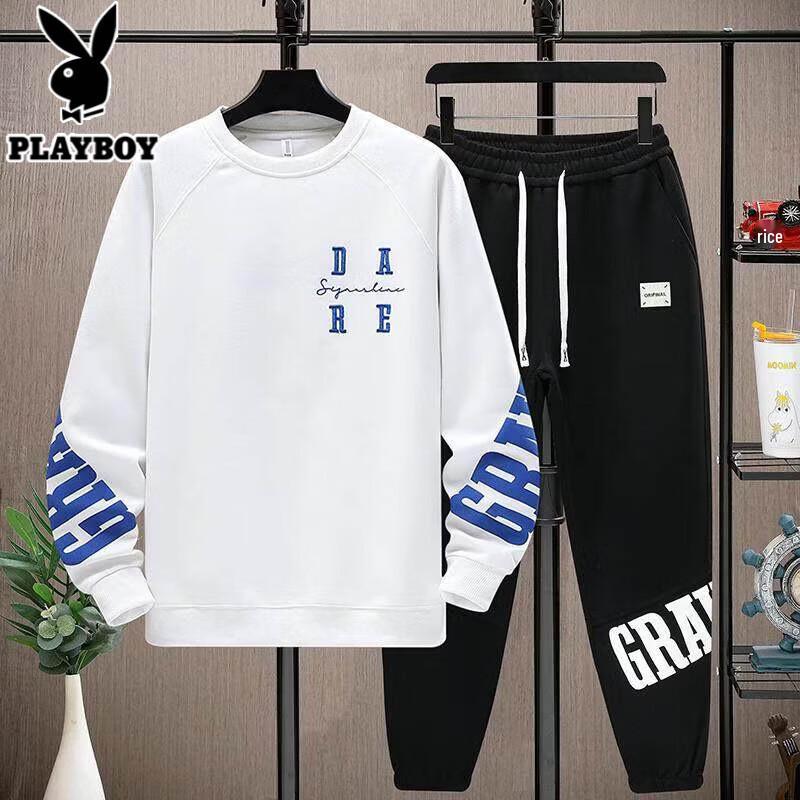 PLAYBOY Boys' Casual Long Sleeve Round Neck Top & Set