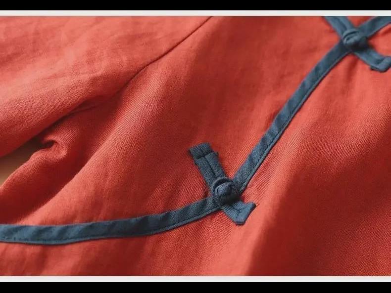 2024 Damen Chinesischer Stil Besticktes Lockeres Hemd mit Schrägem Kragen