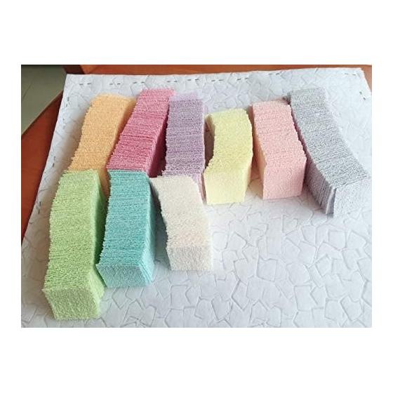 Misaki Tsumami Zaiku Chirimen Material Kit - Pre-cut Plain Fabric (3cm x 3cm, Japanese Fabric) for Hair Accessories, DIY Crafts - 100 Sheets (10