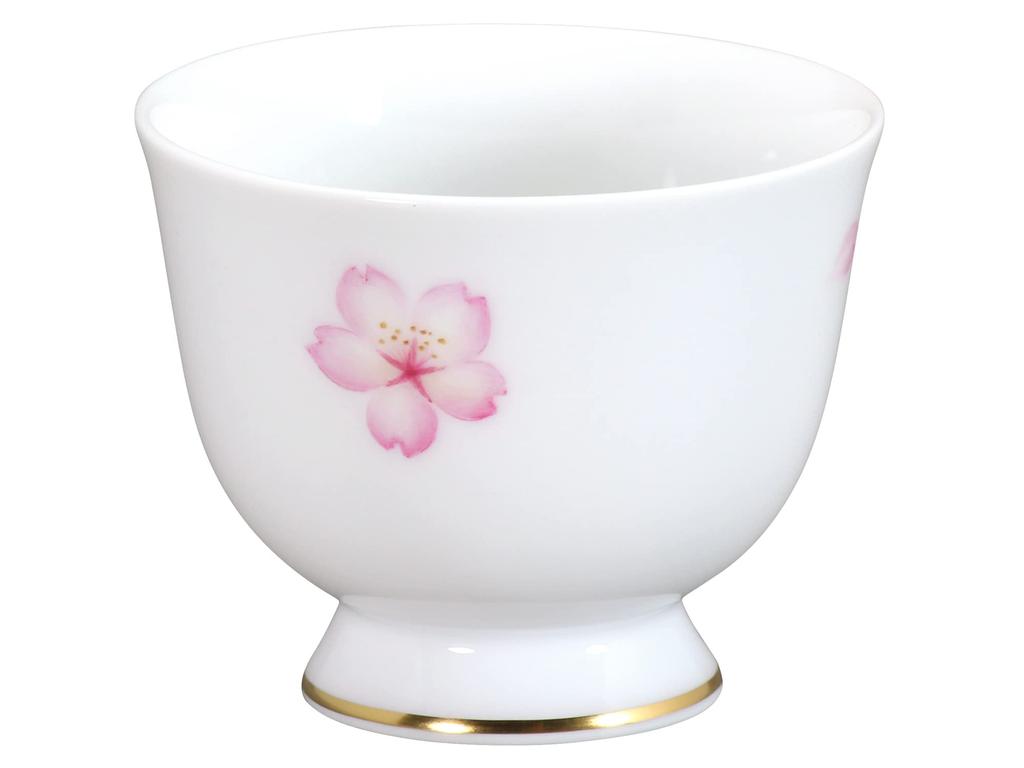 Okura Pottery [Hand-painted] Sakura No. 62 Sake Cup, Approx. 80cc, Made In Japan, 62CCN/C303