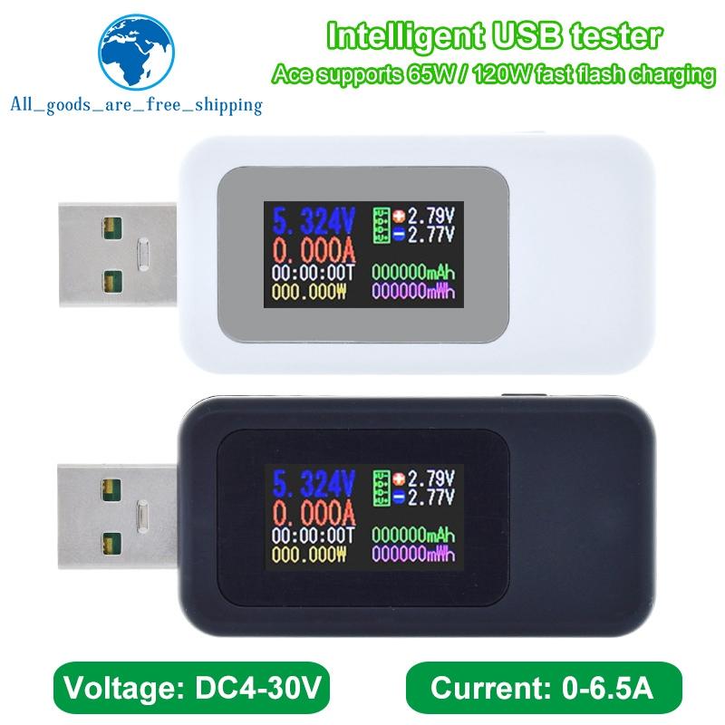 TZT 10 In 1 USB Tester DC Digital Current Voltage Meter Amp Volt Detector Charger Indicator Current And Voltage Detection Module