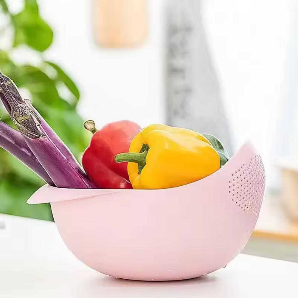 Rice Sieve Plastic Colander Kitchen Drain Basket Rice Bowl Fruit Vegetable Washing Strainer Basket Sink Drain Kitchen Tools