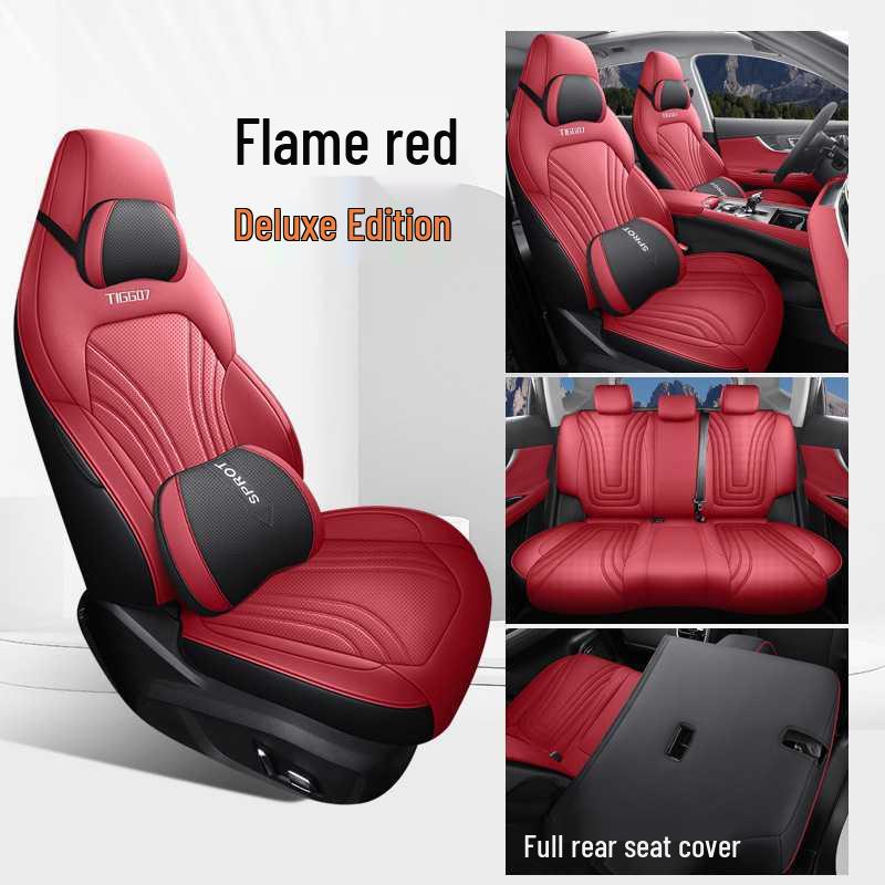 Breathable Perforated Leather Seat Cover for 2023-2026 Chery Tiggo 7 PLUS