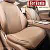 Four Season Universal Car Seat Cushion Artificial Leather For Tesla Model 3 Model Y Model X Protect Cover Interior Accessories