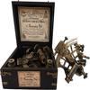 J. Scott London Brass Ship History Sextant with Hardwood