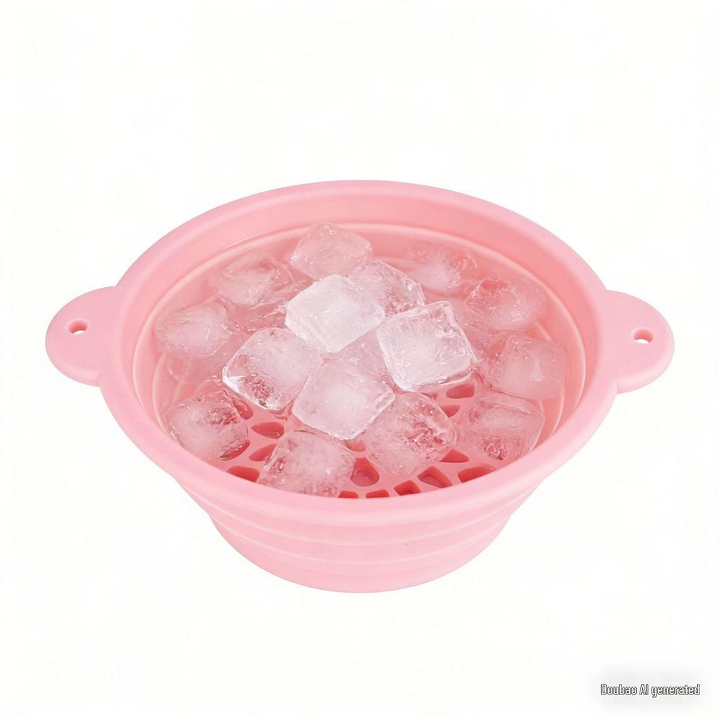 Silicone Folding Ice Pack Face Wash Basin for Travel and Outdoor Use