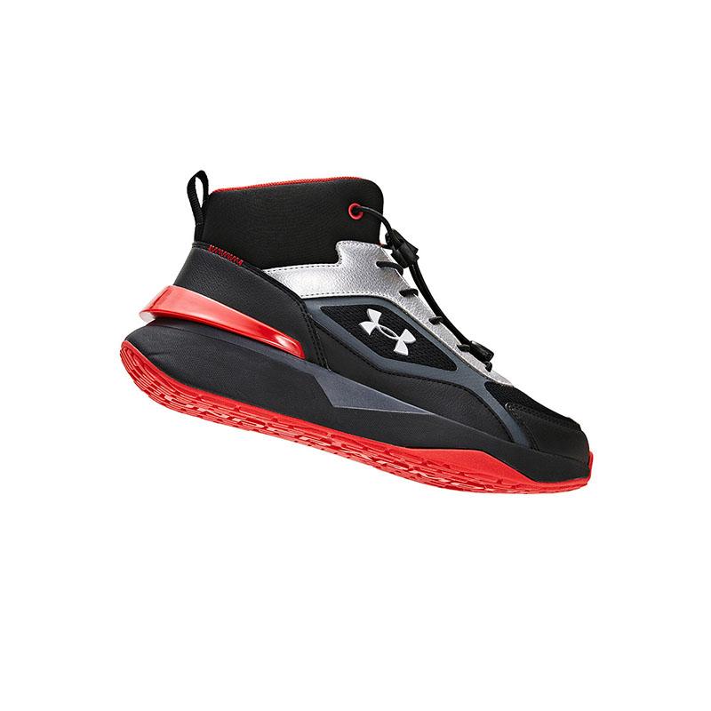 Under Armour Kids Lifestyle Series Fashion High-Top Casual Shoes Kids Sneakers Black Blue 2441304