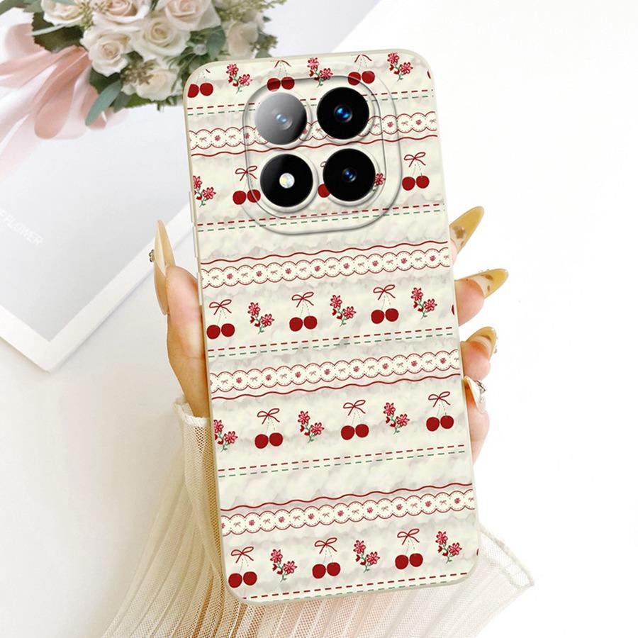 For Xiaomi Redmi Note 14 Pro Plus Case 14Pro 4G Soft Silicone Cover flower Cherry Phone Case For Redmi Note14 14Pro+ Coque Funda