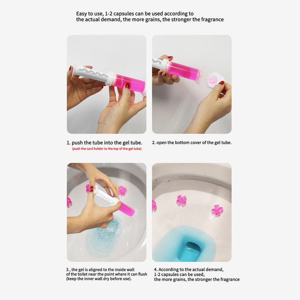 Toilet Gel Cleaner Deodorizer Long Lasting Fragrance Gel Applicator for Bathroom Cleaning and Freshening Purpose 1 Pack