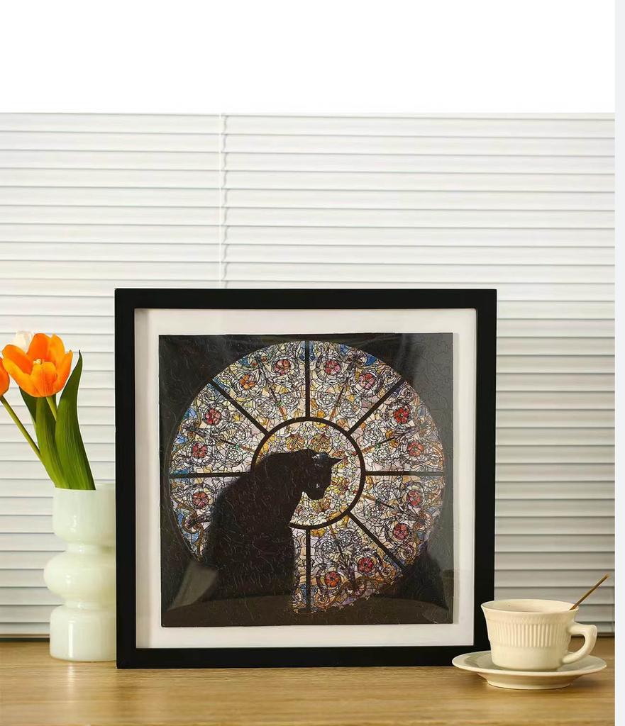 Non-Toxic Square Highland Cows Wooden Puzzle Adults Board Home Decor 3D Entertainment Brain Trainer Toy Jigsaw Puzzles Montessori